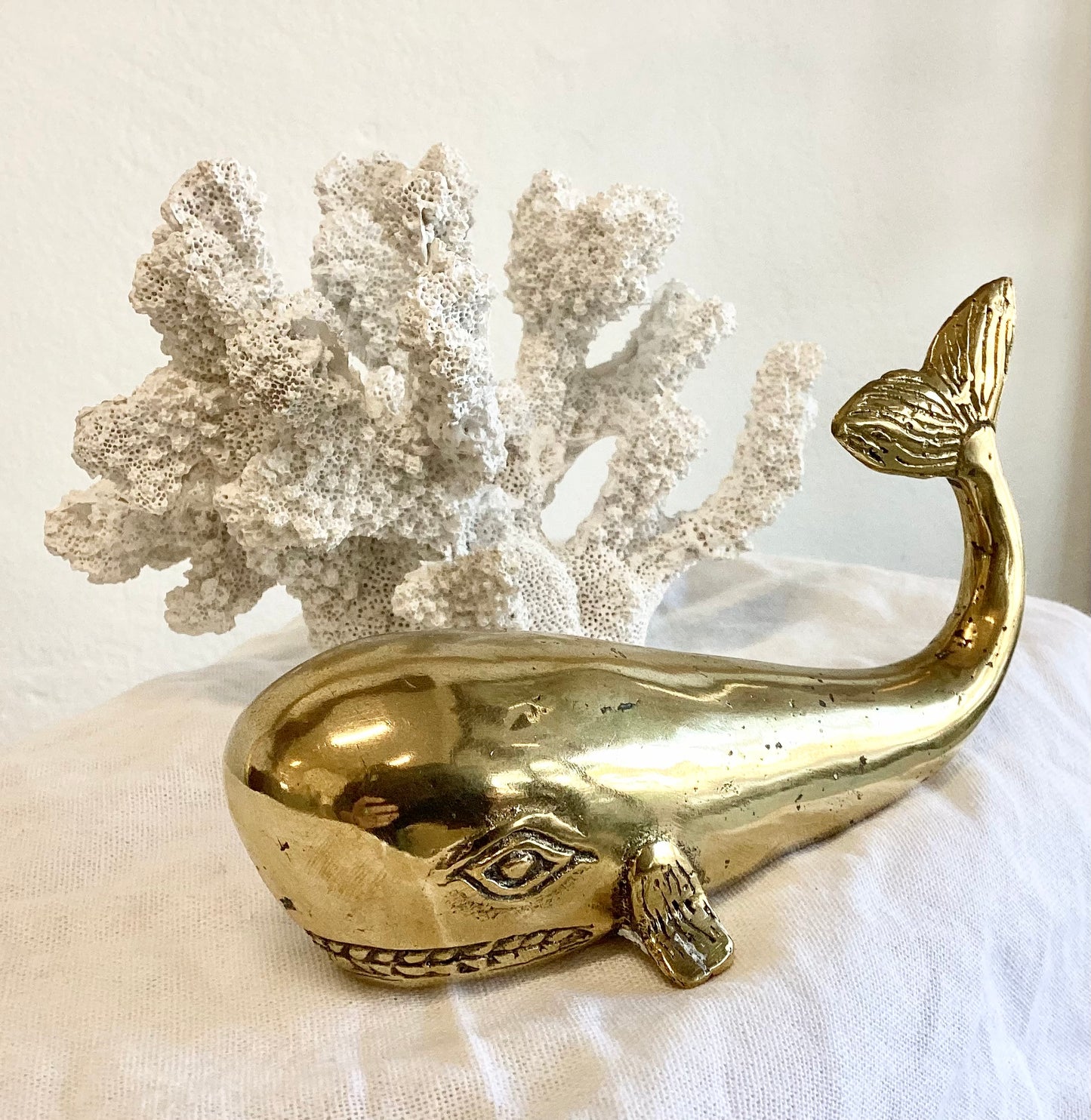 Whale - vintage gold