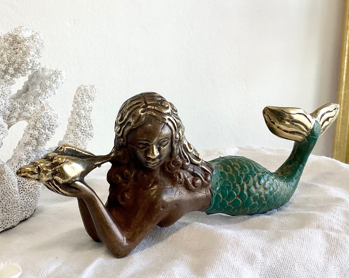 Mermaid - Lying Down, green tail