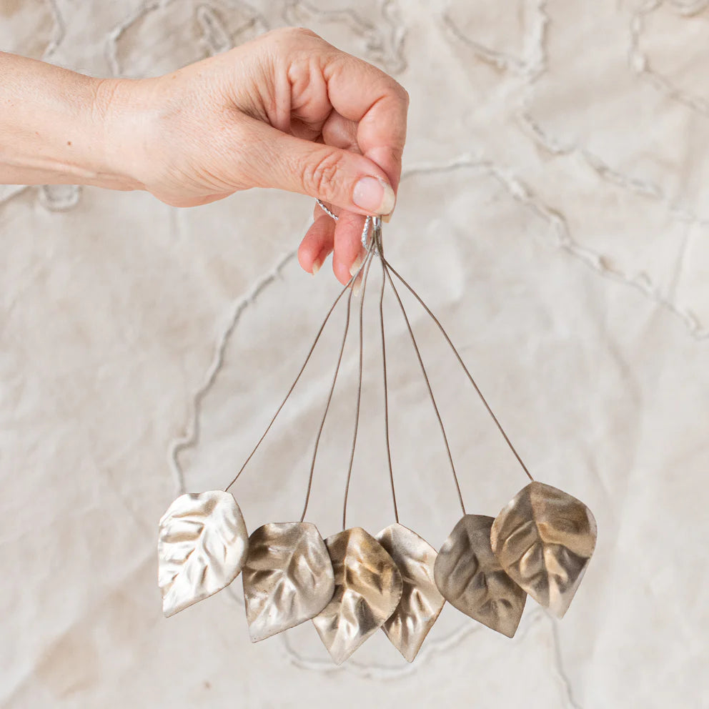 NEW! Six Elm Leaves - hanging ornament