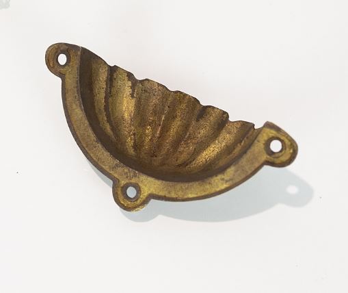NEW! Clamshell Brass Drawer Pull