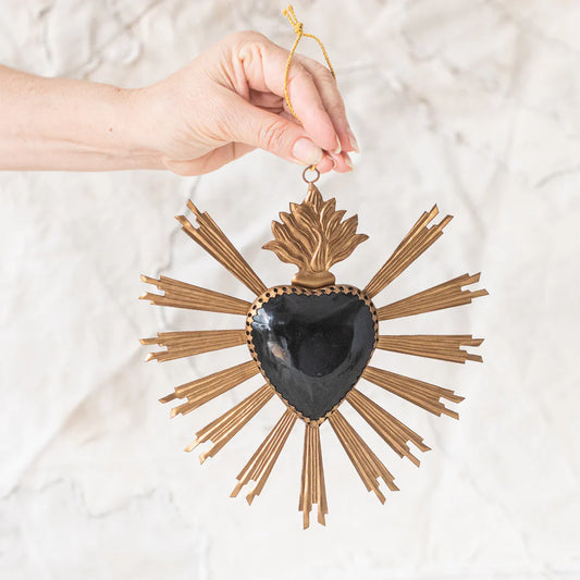 NEW! Sunrise Black Heart Ornament