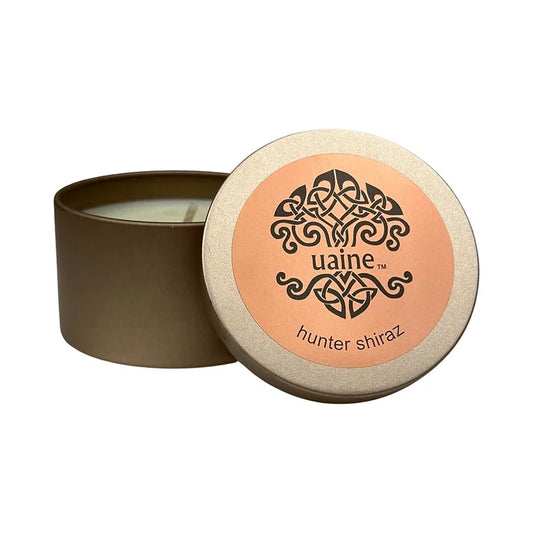 Uaine Candle Luxury Range Travel Tin - Hunter Shiraz