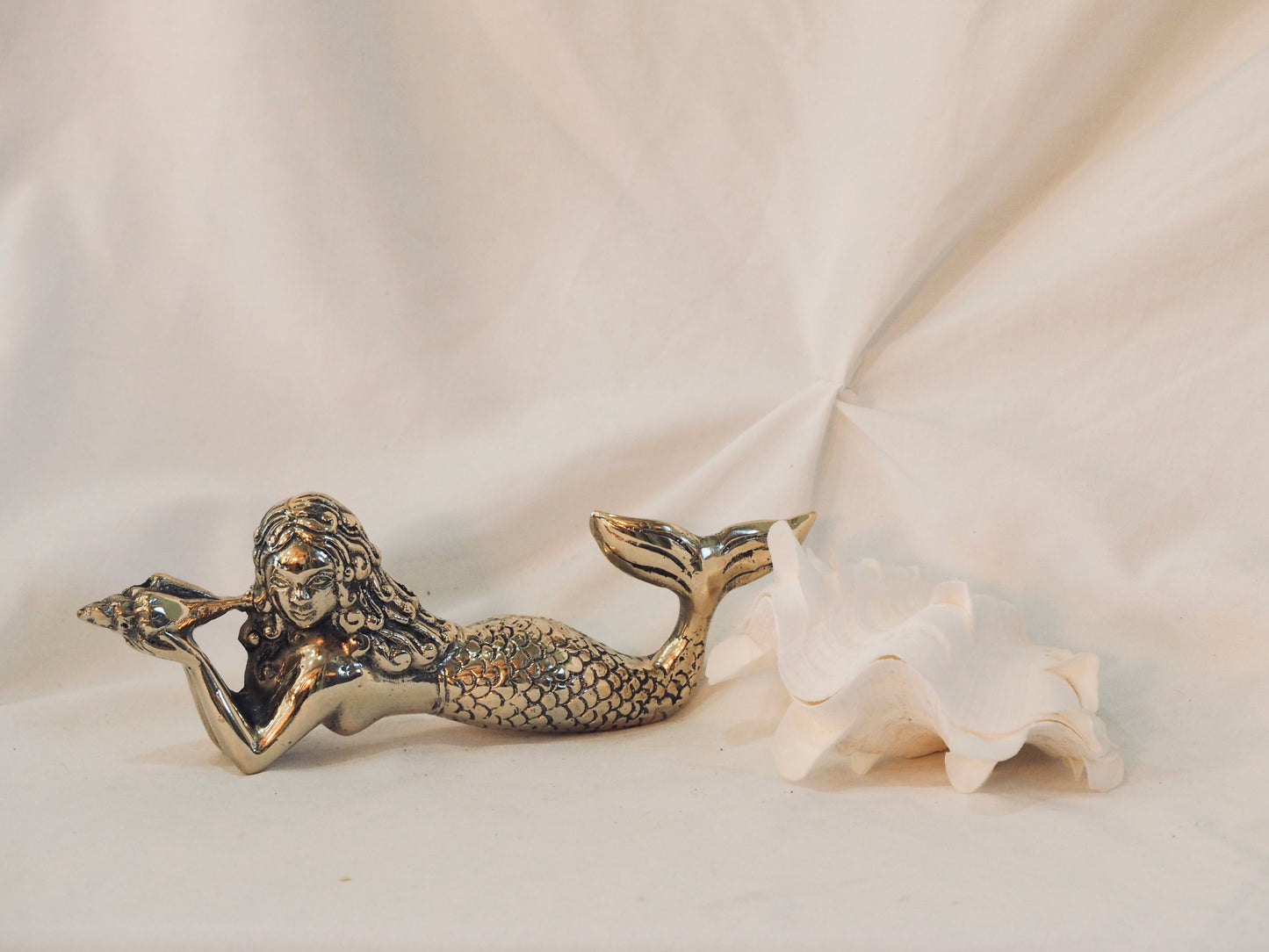Mermaid Lying Down - vintage gold