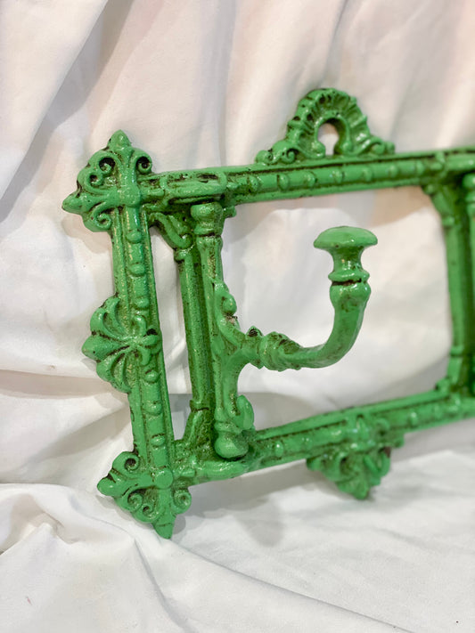 NEW! Green Cast Iron Hook Board