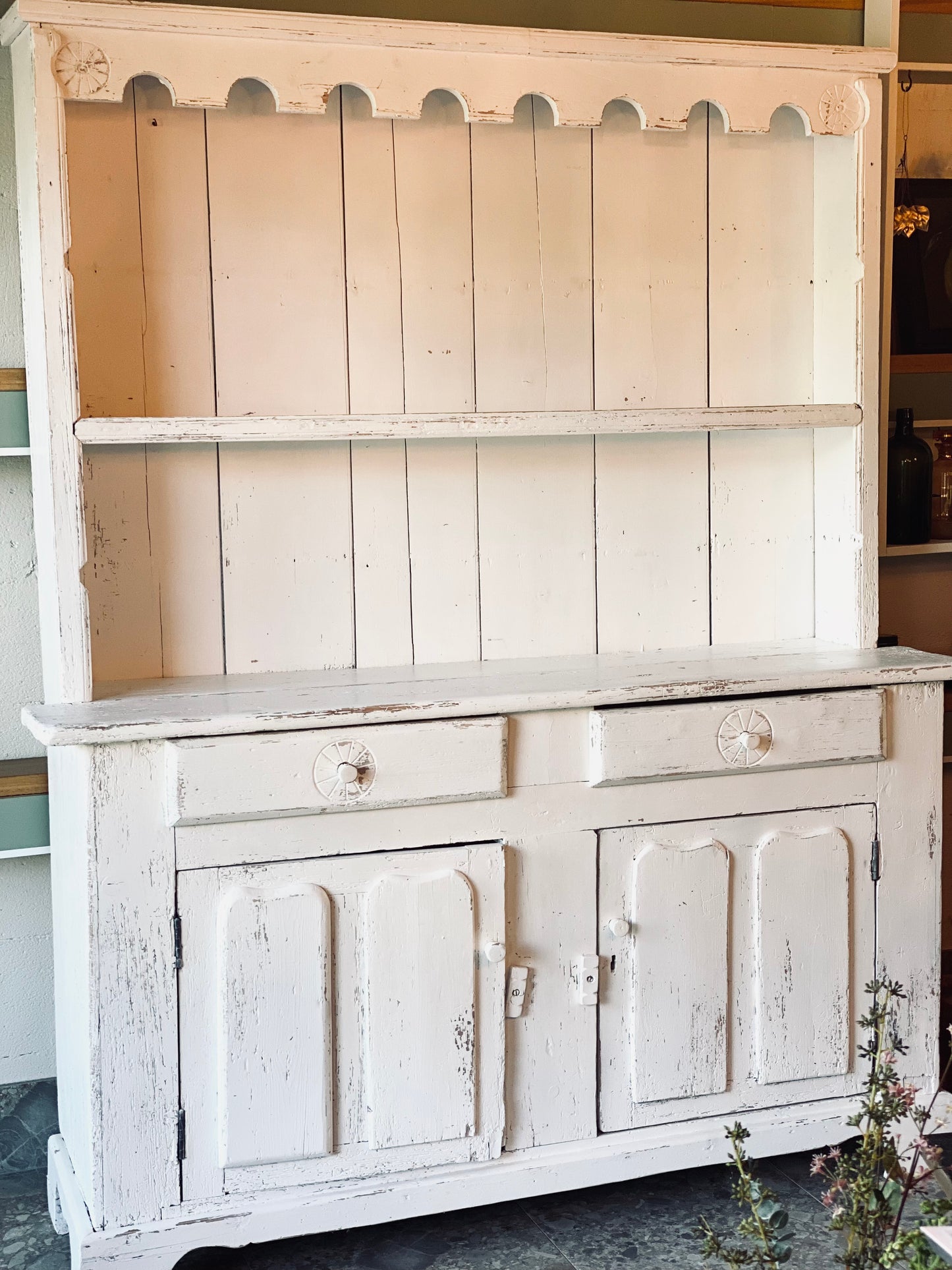 NEW! Vintage White Farmhouse Dresser