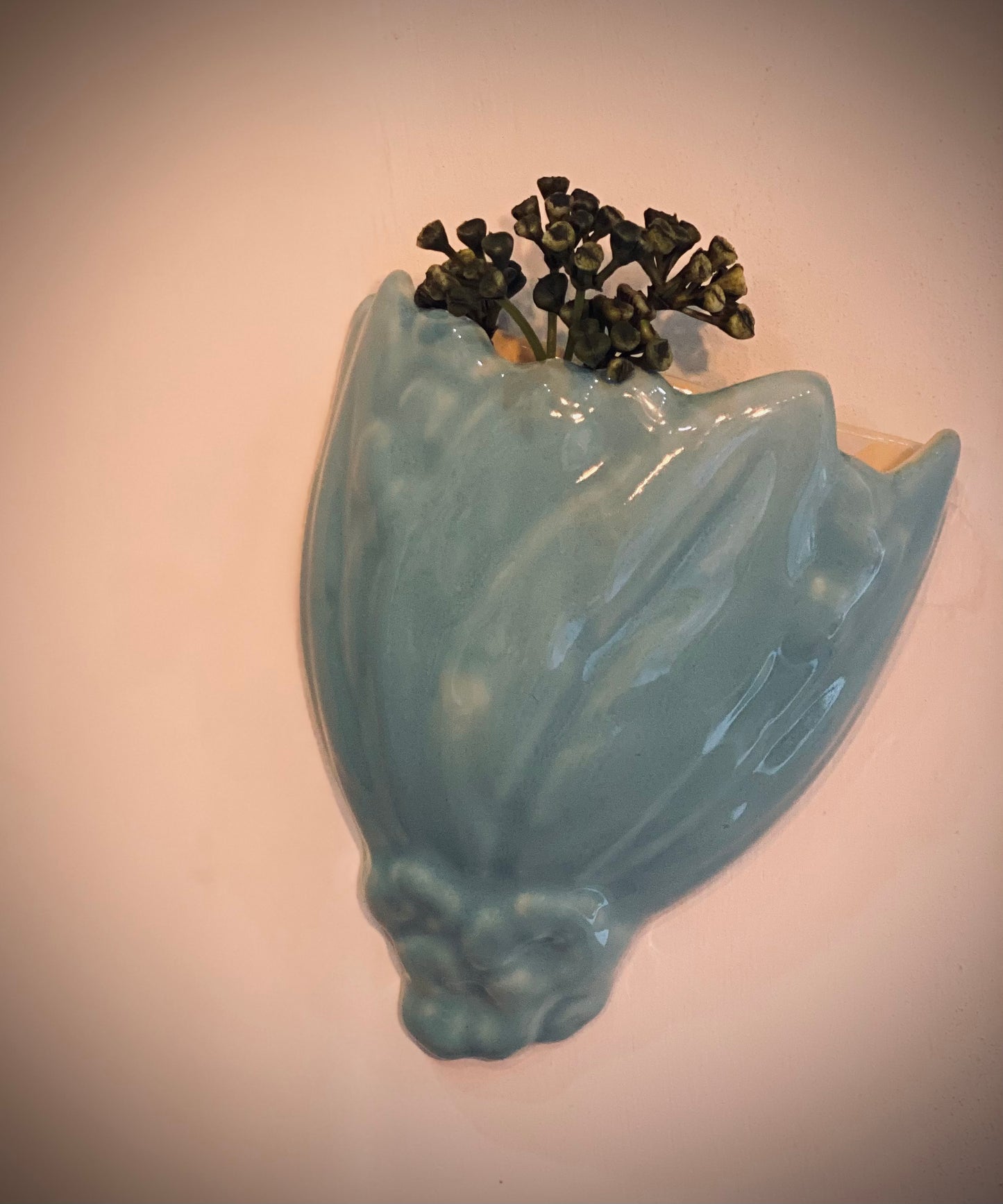 Vintage Blue Wall Vase