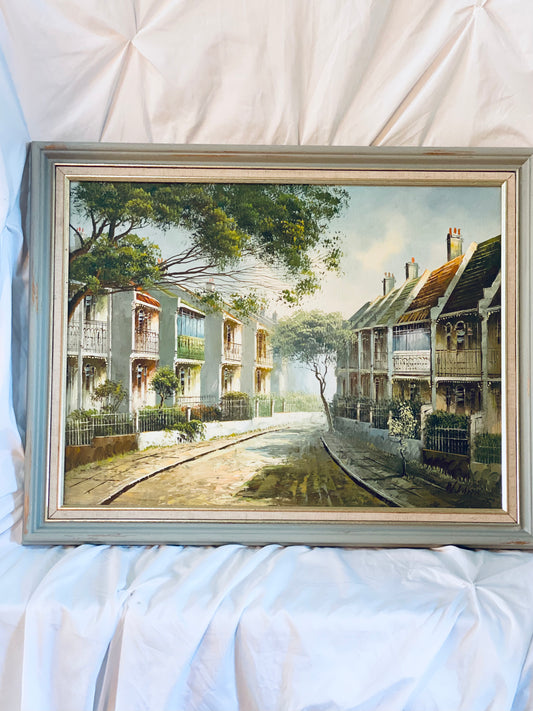 Vintage Terrace Painting