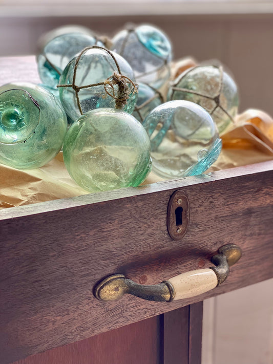 Vintage Glass Floats with String - small