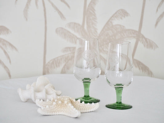 Twin Green - Small Stemmed Glasses